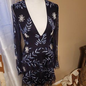 NWT Nasty Gal Plum Sequined Dress Size 6